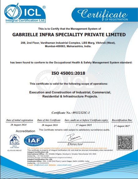 ISO OH&S certificate
